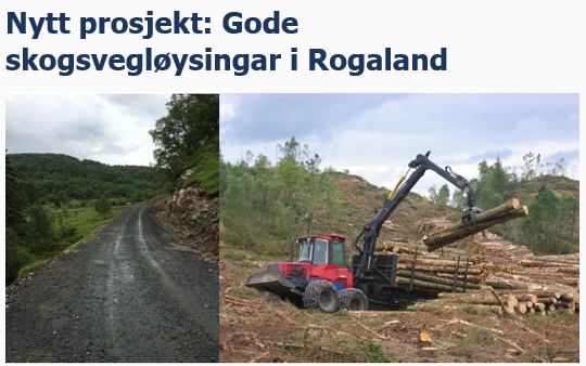 Skjembilde henta frå prosjektet Gode skogsvegar i Rogaland