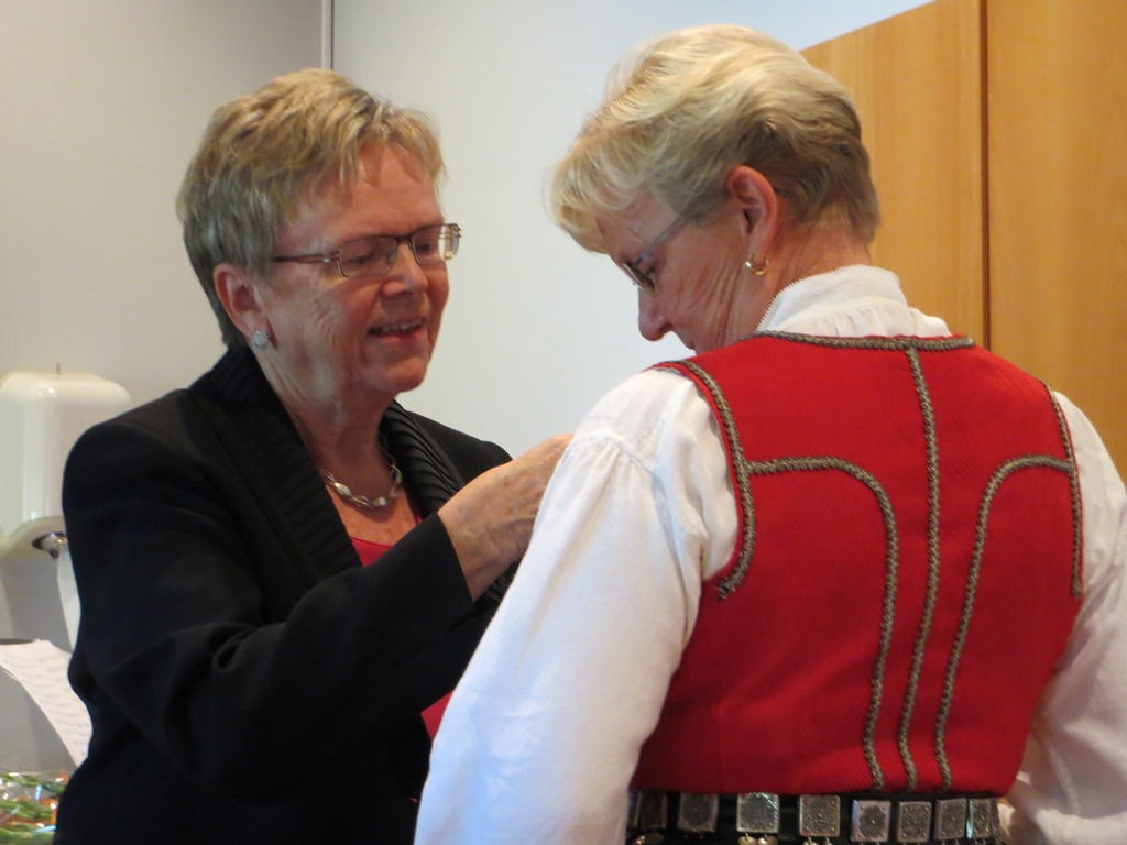 Martha Jakobsen Ulvund med St. Olavs Orden